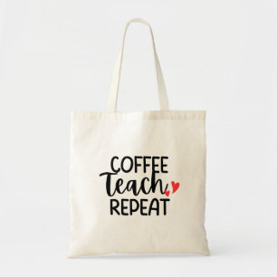 Tote Bag Cadeau d'appréciation pour enseignant 'Café, Ensei