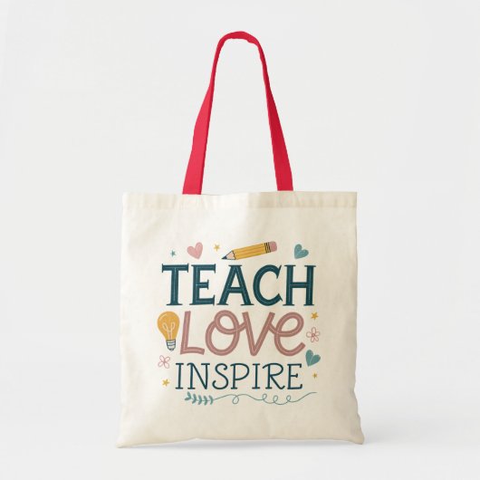 Tote Bag Cadeau d'appréciation pour enseignant – Enseigner (Devant)