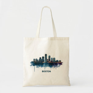 Tote Bag Cadeau d'art de paysage urbain à l'aquarelle de Bo
