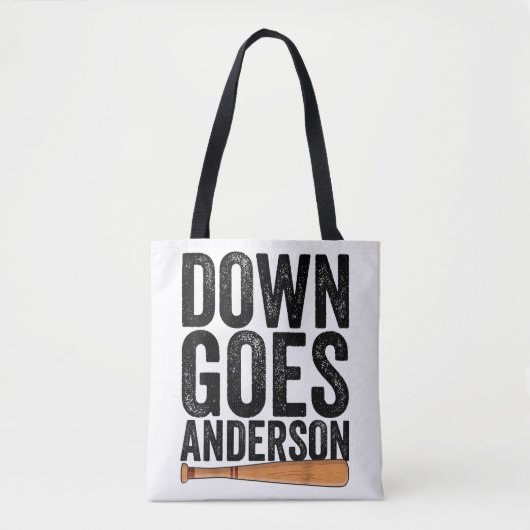 Tote Bag Cadeau de baseball drôle ANDERSON TOMBE (Devant)