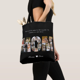 Tote Bag Cadeau de collage photo de Maman 20 pour la fête d