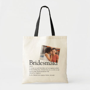 Tote Bag Cadeau de demoiselle d'honneur personnalisé avec d