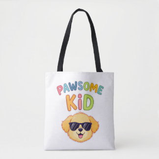 Tote Bag Cadeau de design de chien mignon pour enfant génia
