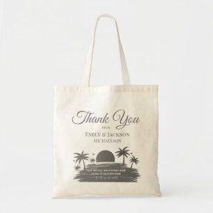 Tote Bag Cadeau de faveur de mariage de destination tropica
