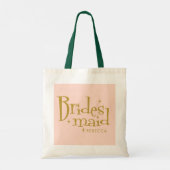 Tote Bag Cadeau de femme de chambre rose or (Dos)