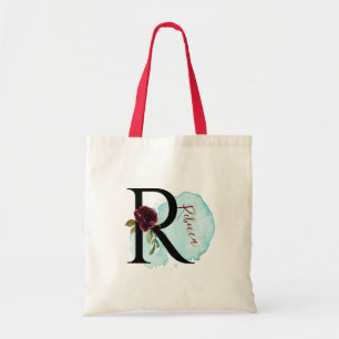 Tote Bag Cadeau de Fête des mariées Floral Bourgogne person