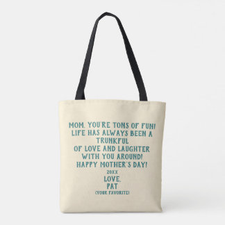 Tote Bag Cadeau de fête des mères "Tu es une tonne de plais