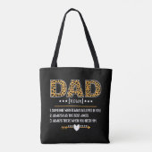 Tote Bag Cadeau de la fête des pères avec impression léopar (Dos)
