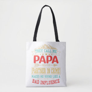 Tote Bag Cadeau de la fête des pères - ils m'appellent mauv