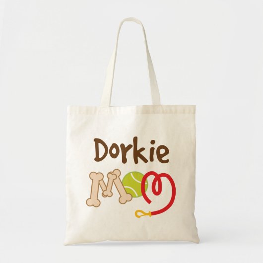 Tote Bag Cadeau de maman de race de chien de Dorkie (Devant)