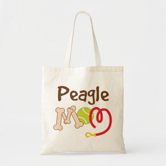 Tote Bag Cadeau de maman de race de chien de Peagle (Devant)