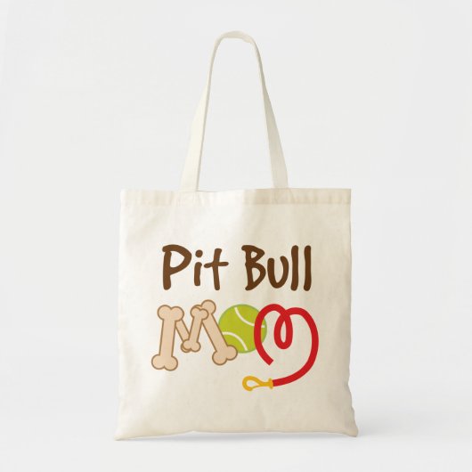 Tote Bag Cadeau de maman de race de chien de pitbull (Devant)