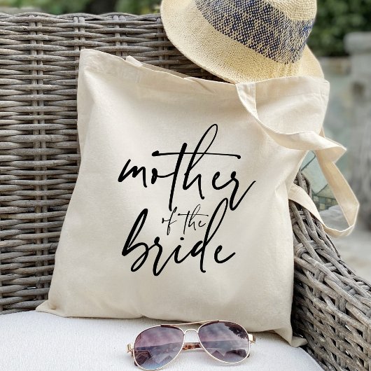Tote Bag Cadeau de mariage chic calligraphie mère de la mar