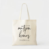 Tote Bag Cadeau de mariage chic de calligraphie dame d'honn (Devant)