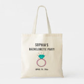 Tote Bag Cadeau de mariage de fête de bachelorette chic et  (Dos)