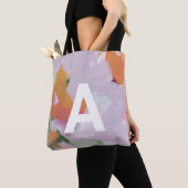 Tote Bag Cadeau de monogramme personnalisé d'art abstrait c (De près)