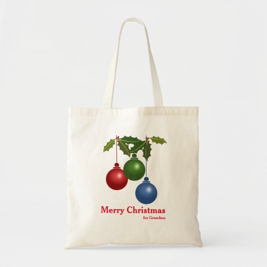 Tote Bag Cadeau de Noël décoratif personnalisé (Devant)