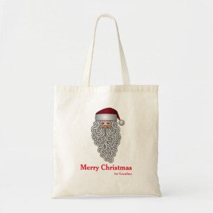 Tote Bag Cadeau de Noël personnalisé Père Noël décoratif
