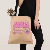 Tote Bag Cadeau de nom d'étudiant infirmier école future in (De près)