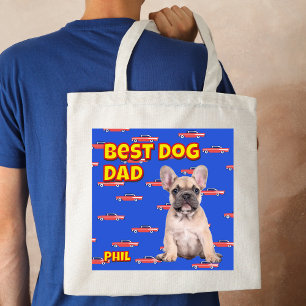 Tote Bag Cadeau de papa de chien - Photo personnalisée pour