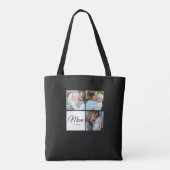Tote Bag Cadeau de photo noir script Maman établie 3 (Dos)
