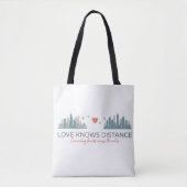 Tote Bag Cadeau de relation à distance pour couples (Devant)
