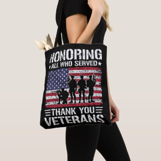 Tote Bag Cadeau de service militaire patriotique Merci aux 