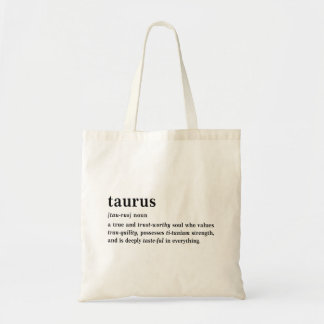 Tote Bag Cadeau Définition Taureau Astrologie Esthétique