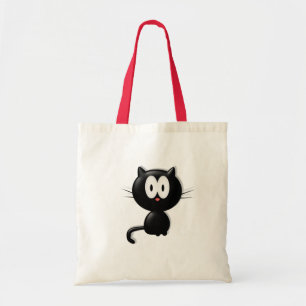 Tote Bag Cadeau d'Halloween à la chatte noire