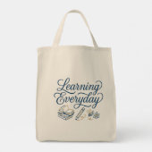 Tote Bag Cadeau d'inspiration quotidienne pour les enseigna (Dos)