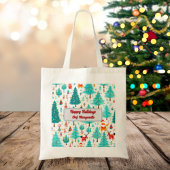 Tote Bag Cadeau du chef personnalisé de l'arbre de Noël