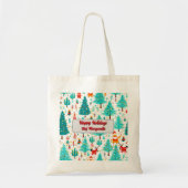 Tote Bag Cadeau du chef personnalisé de l'arbre de Noël (Devant)