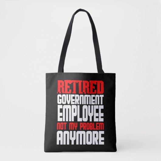 Tote Bag Cadeau du parti de retraite des fonctionnaires ret (Devant)