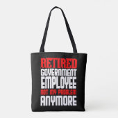 Tote Bag Cadeau du parti de retraite des fonctionnaires ret (Dos)