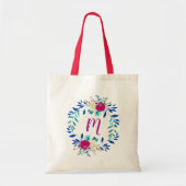 Tote Bag Cadeau floral de fourre-tout de monogramme de (Devant)