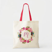 Tote Bag Cadeau floral de fourre-tout de monogramme de (Devant)