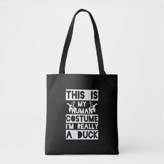Tote Bag Cadeau Halloween Ceci Est Mon Costume Humain Je su