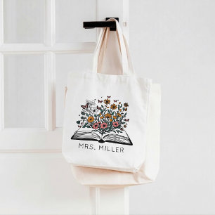 Tote Bag Cadeau livre de fleurs sauvages pour appréciation