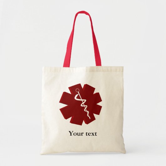 Tote Bag cadeau médical de red caducée (Devant)