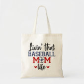 Tote Bag Cadeau Mère de baseball Monogramme (Devant)