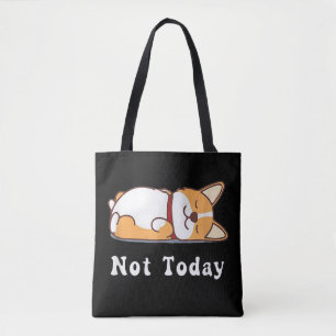 Tote Bag Cadeau Mignon Corgi Amoureux de Chien Drôle Pas Au