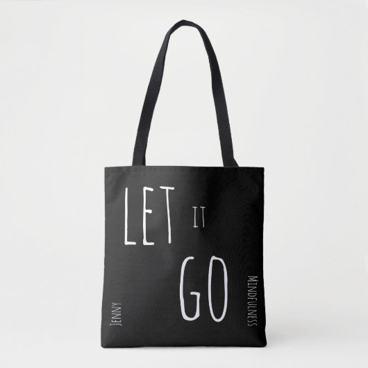 Tote Bag Cadeau Mindfulness LAISSER ALLER BREATHE Ajouter u (Devant)
