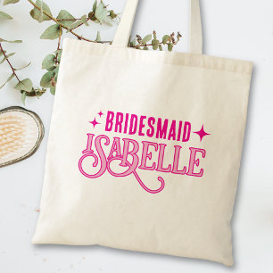 Tote Bag Cadeau moderne Gras Rétro Mariage Bridesmaid