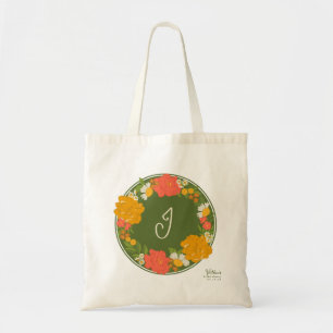 Tote Bag Cadeau Monogrammé Bouquet Floral pour Enterrement 