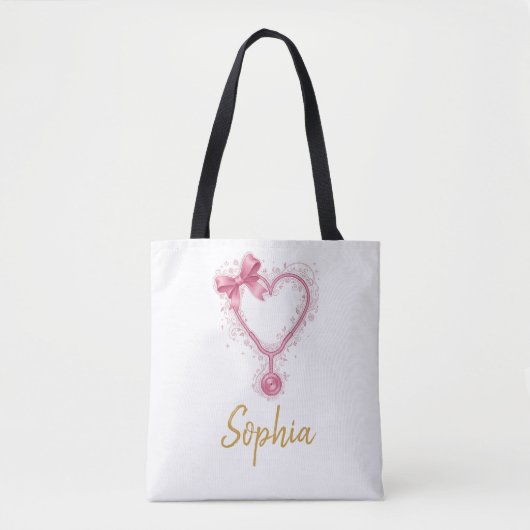 Tote Bag Cadeau personnalisé d'appréciation infirmière Four (Devant)
