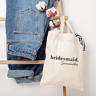 Tote Bag Cadeau personnalisé de demoiselle d'honneur Modern