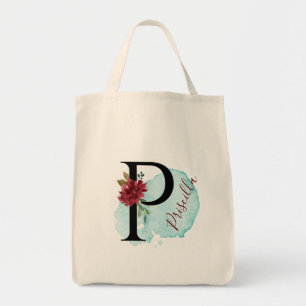Tote Bag Cadeau personnalisé de Fête des mariées P Floral B