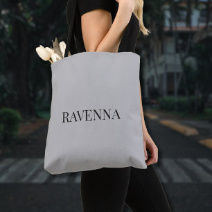 Tote Bag Cadeau personnalisé de luxe Greige Serif pour elle