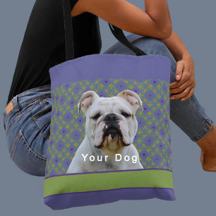 Tote Bag Cadeau photo moderne violet mignon pour maman de c