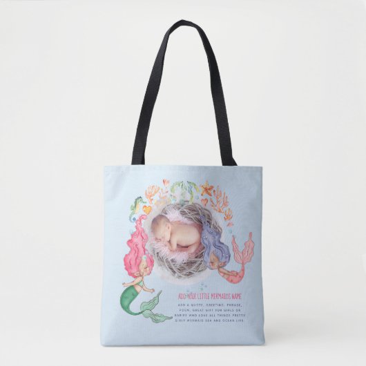 Tote Bag Cadeau photo personnalisé de sirènes (Devant)